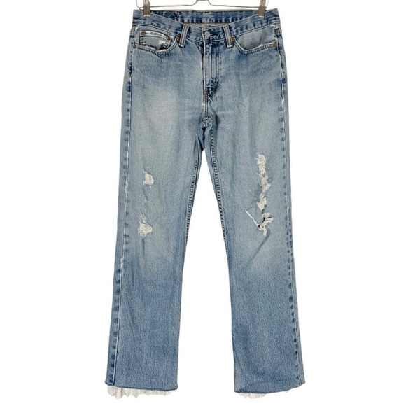 Levis 514 Mens Distressed Straight Leg Jeans Size 32 - Picture 1 of 11